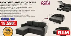 PAFU KADO YATAKLI KÖŞE KOLTUK TAKIMI fiyat ve kampanya bilgisi